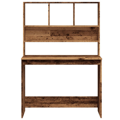 Scrivania Mensole Legno Antico 102x45x148 cm Legno Multistrato