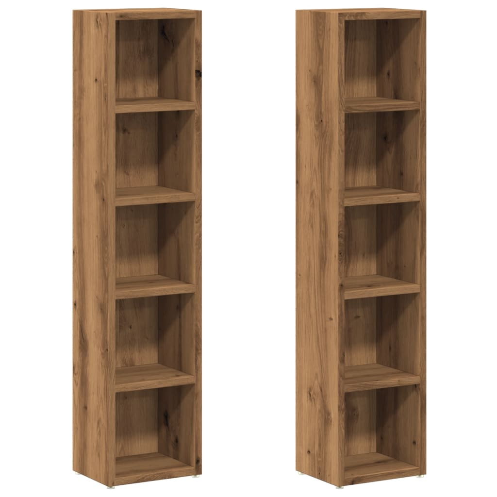 Mobili Porta CD 2pz Rovere Artigianale 21x16x93,5 in Truciolato