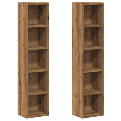Mobili Porta CD 2pz Rovere Artigianale 21x16x93,5 in Truciolato