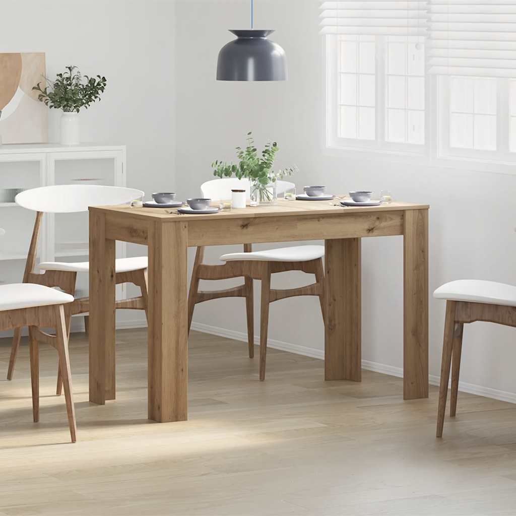 Tavolo da Pranzo Rovere Artigianale 120x60x76 cm in Truciolato