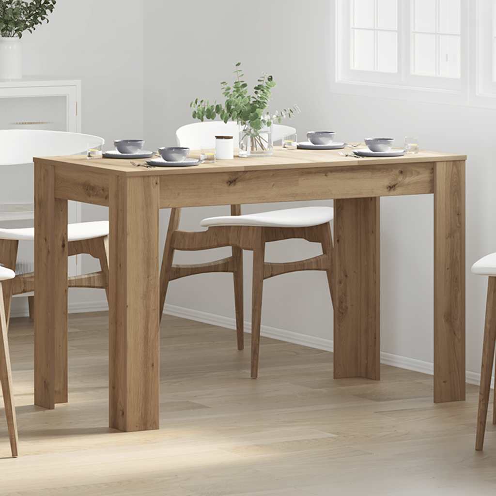 Tavolo da Pranzo Rovere Artigianale 120x60x76 cm in Truciolato