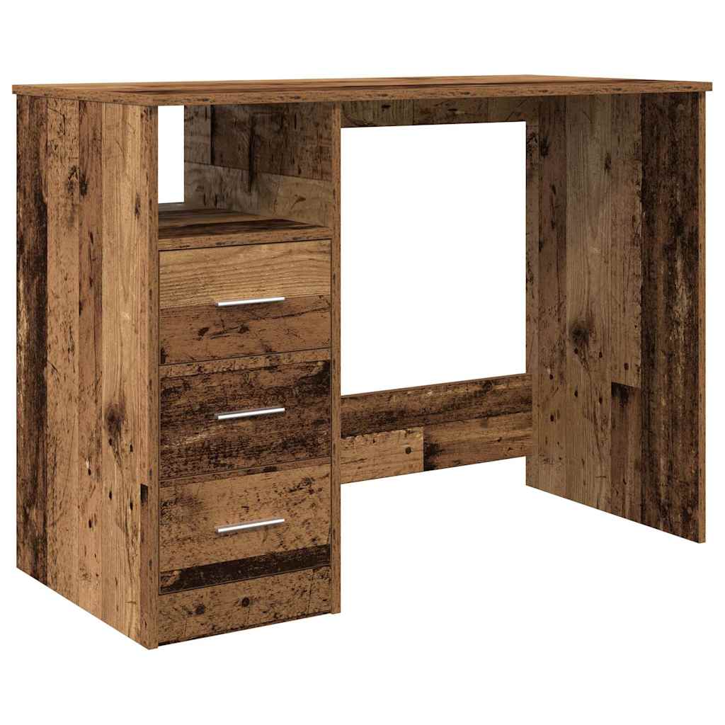 Scrivania Legno Antico 102x76x50 cm in Legno Multistrato