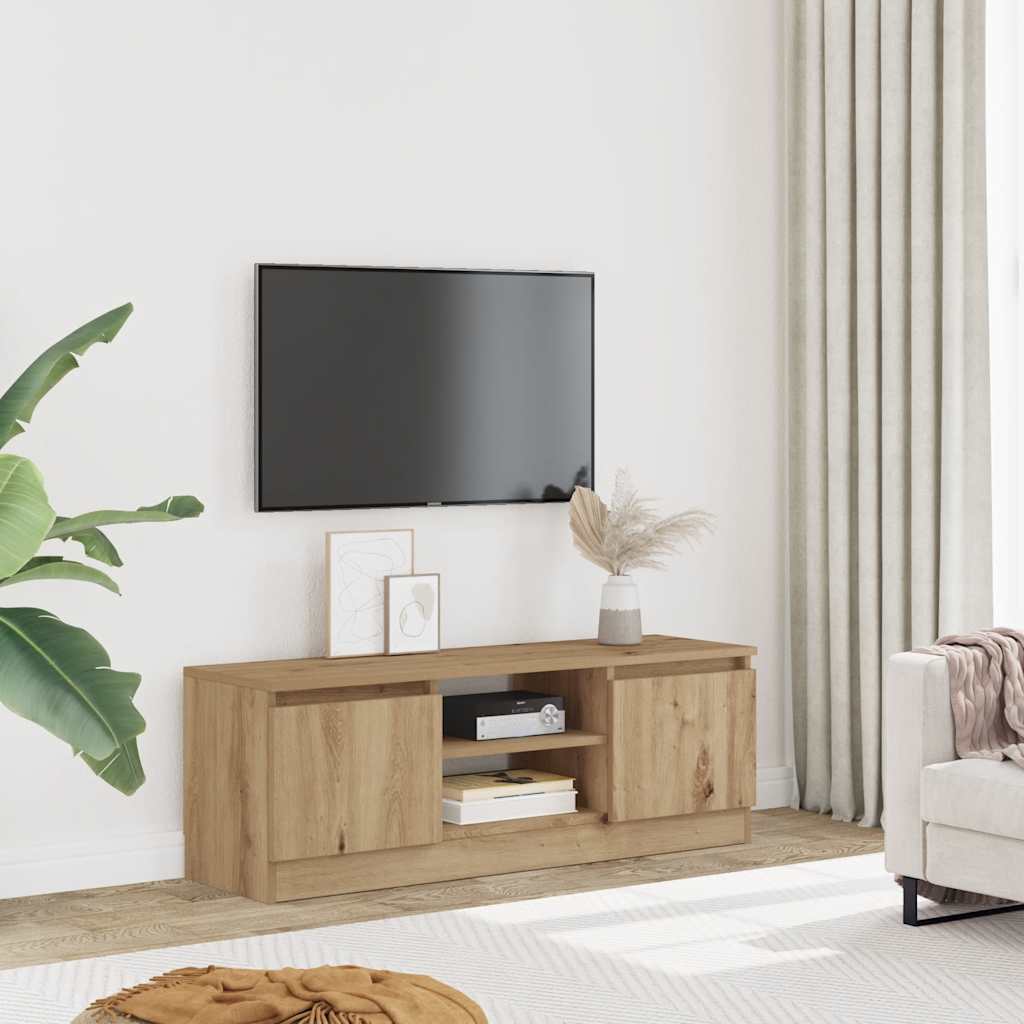 Mobile Porta TV Rovere Artigianale 102x30x36 cm Multistrato