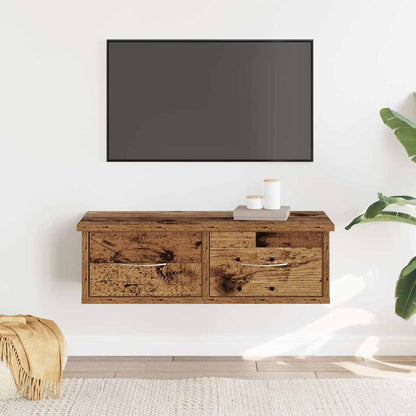Armadietto a Muro Legno Antico 60x26x18,5 cm in Truciolato