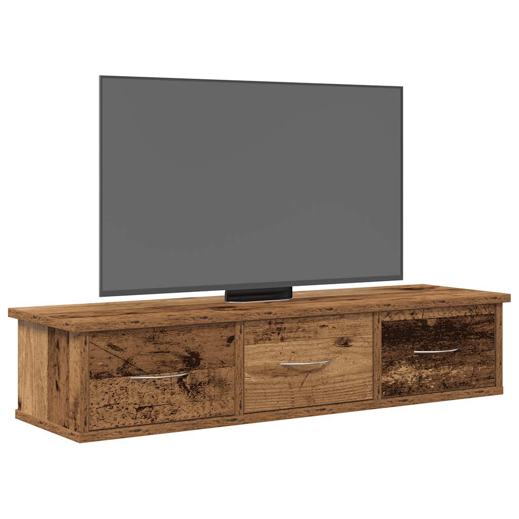 Mobile a Parete Legno Antico 88x26x18,5 cm in Truciolato