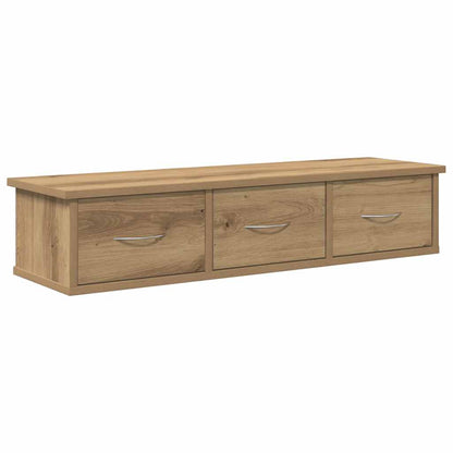 Mobile a Parete Rovere Artigianale 88x26x18,5 cm in Truciolato