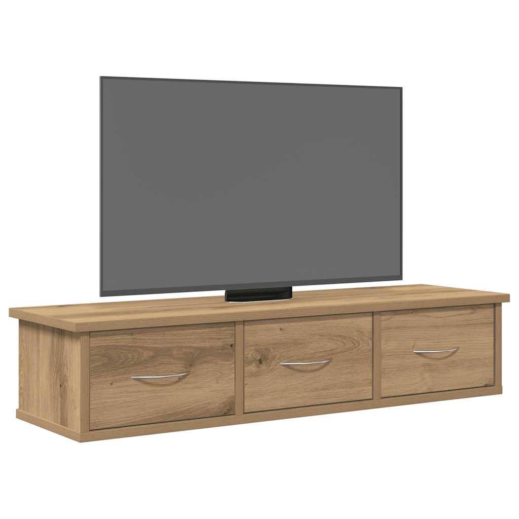 Mobile a Parete Rovere Artigianale 88x26x18,5 cm in Truciolato