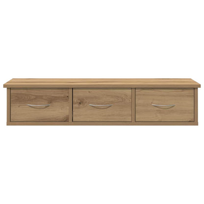 Mobile a Parete Rovere Artigianale 88x26x18,5 cm in Truciolato