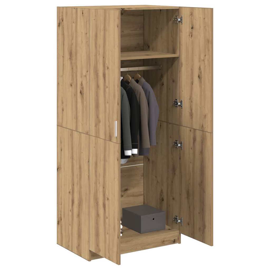 Armadio Rovere Artigianale 80x52x180 cm in Legno Multistrato