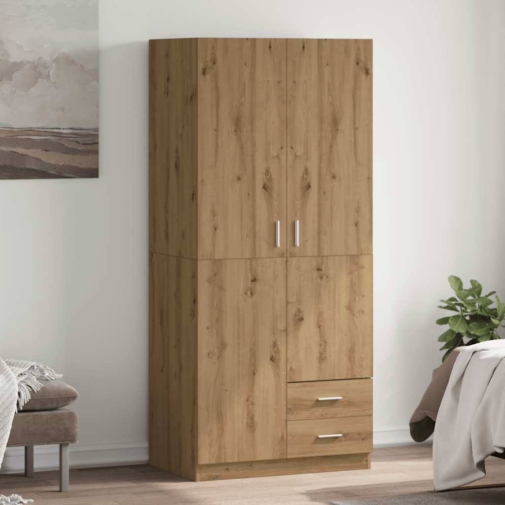 Armadio Rovere Artigianale 80x52x180 cm in Legno Multistrato