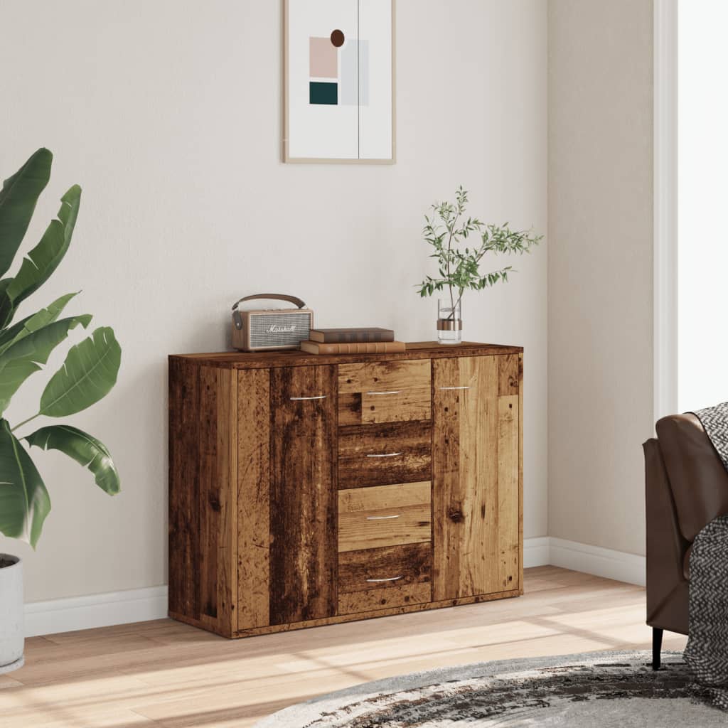 Credenza Legno Antico 88x30x64 cm in Legno Multistrato