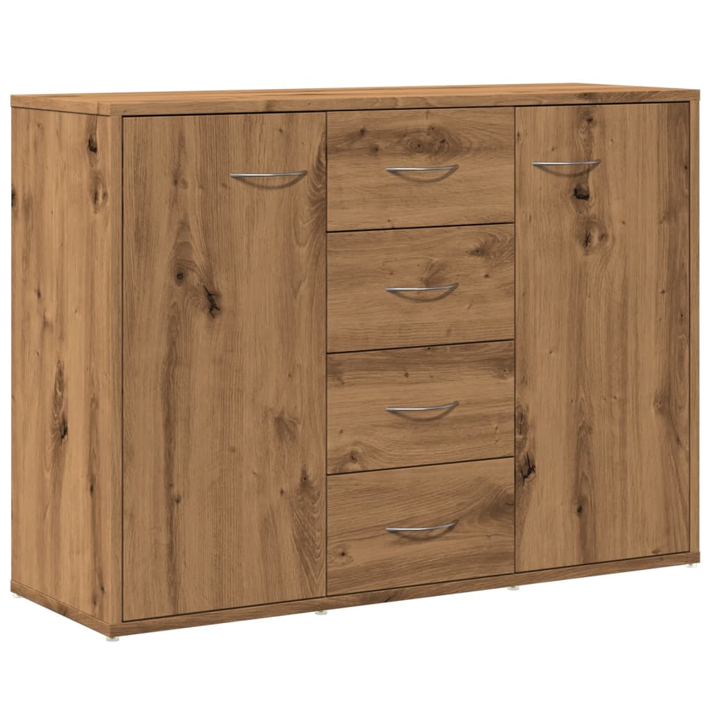 Credenza Rovere Artigianale 88x30x64 cm in Legno Multistrato