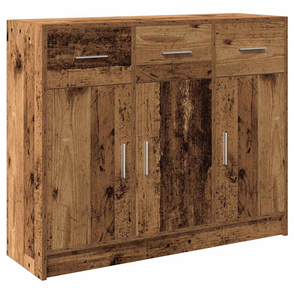 Credenza Legno Antico 91x28x75 cm in Legno Multistrato