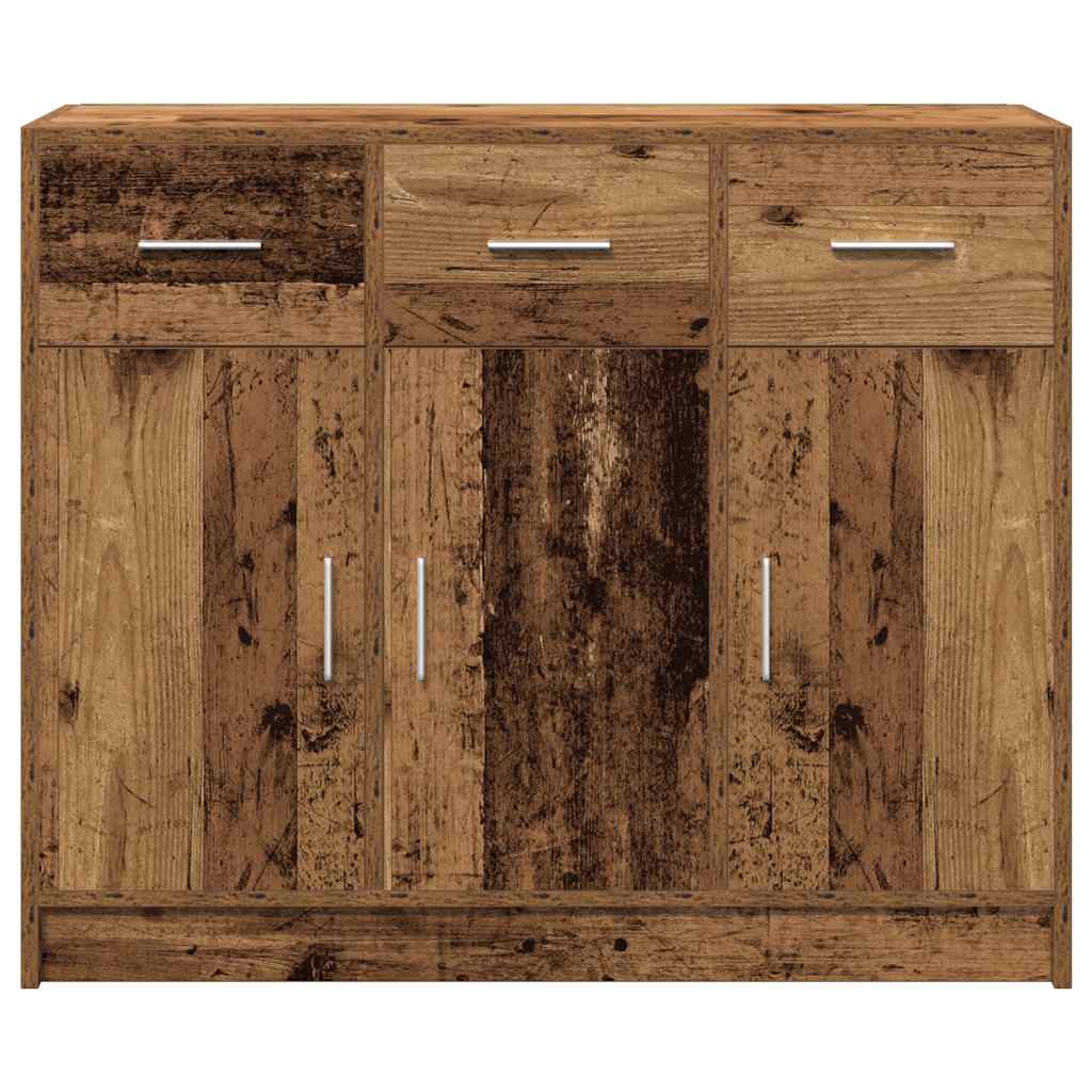 Credenza Legno Antico 91x28x75 cm in Legno Multistrato