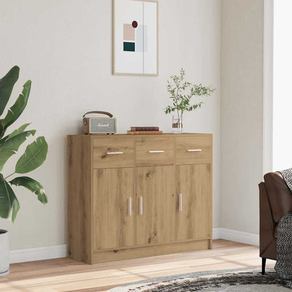 Credenza Rovere Artigianale 91x28x75 cm in Legno Multistrato