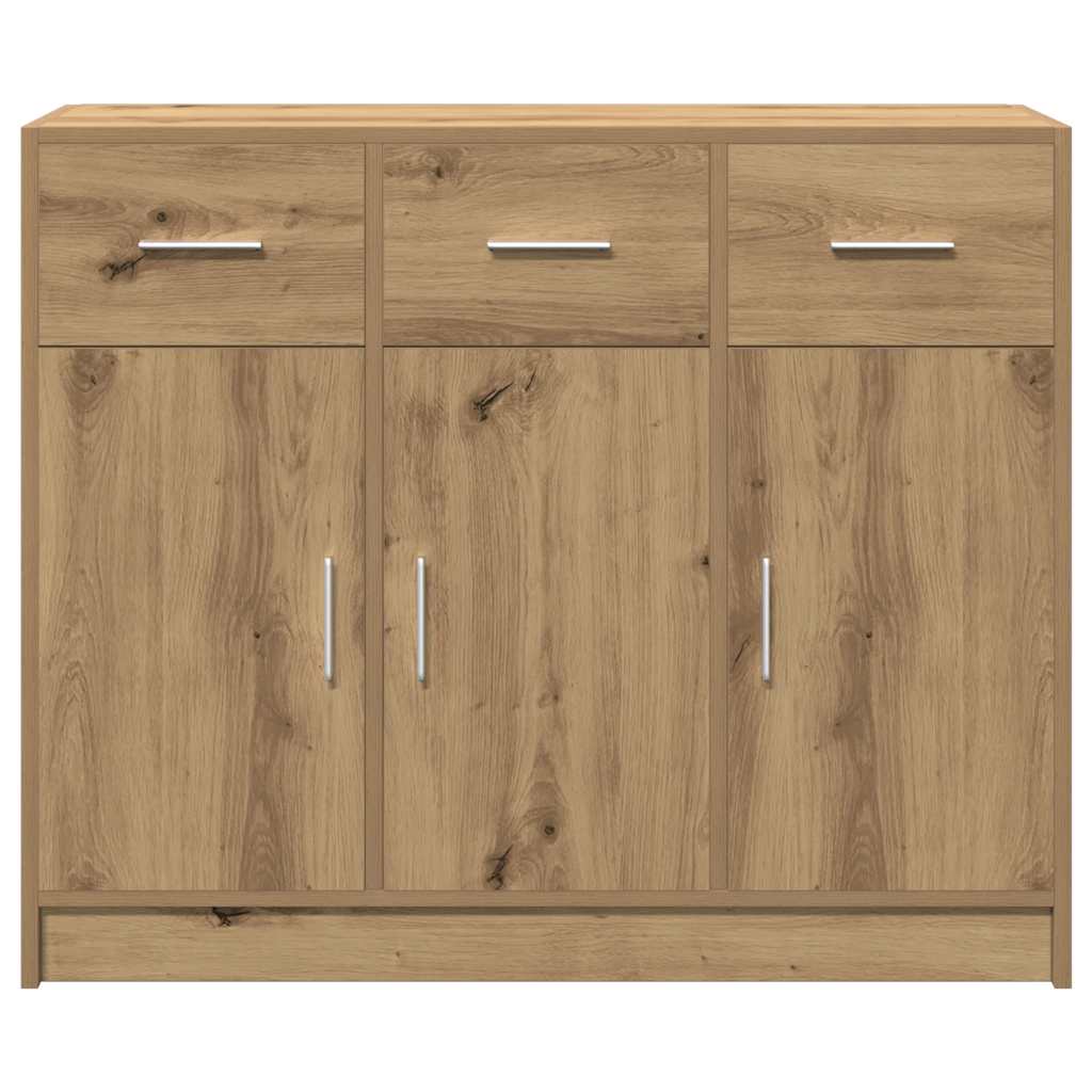 Credenza Rovere Artigianale 91x28x75 cm in Legno Multistrato