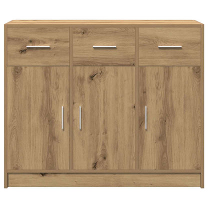 Credenza Rovere Artigianale 91x28x75 cm in Legno Multistrato