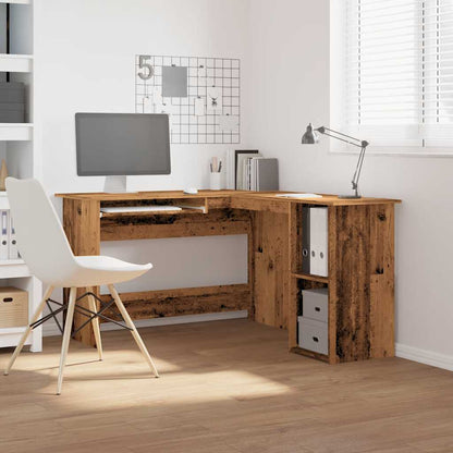 Scrivania Angolare Legno Antico 120x140x75 cm Legno Multistrato