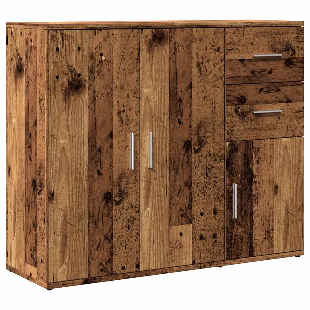 Credenza Legno Antico 91x29,5x75 cm in Legno Multistrato