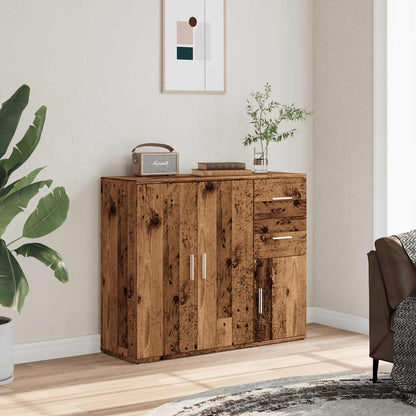 Credenza Legno Antico 91x29,5x75 cm in Legno Multistrato