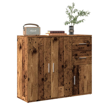 Credenza Legno Antico 91x29,5x75 cm in Legno Multistrato