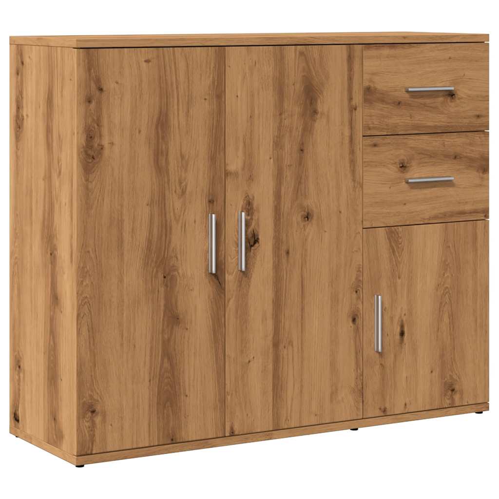 Credenza Rovere Artigianale 91x29,5x75 cm in Legno Multistrato