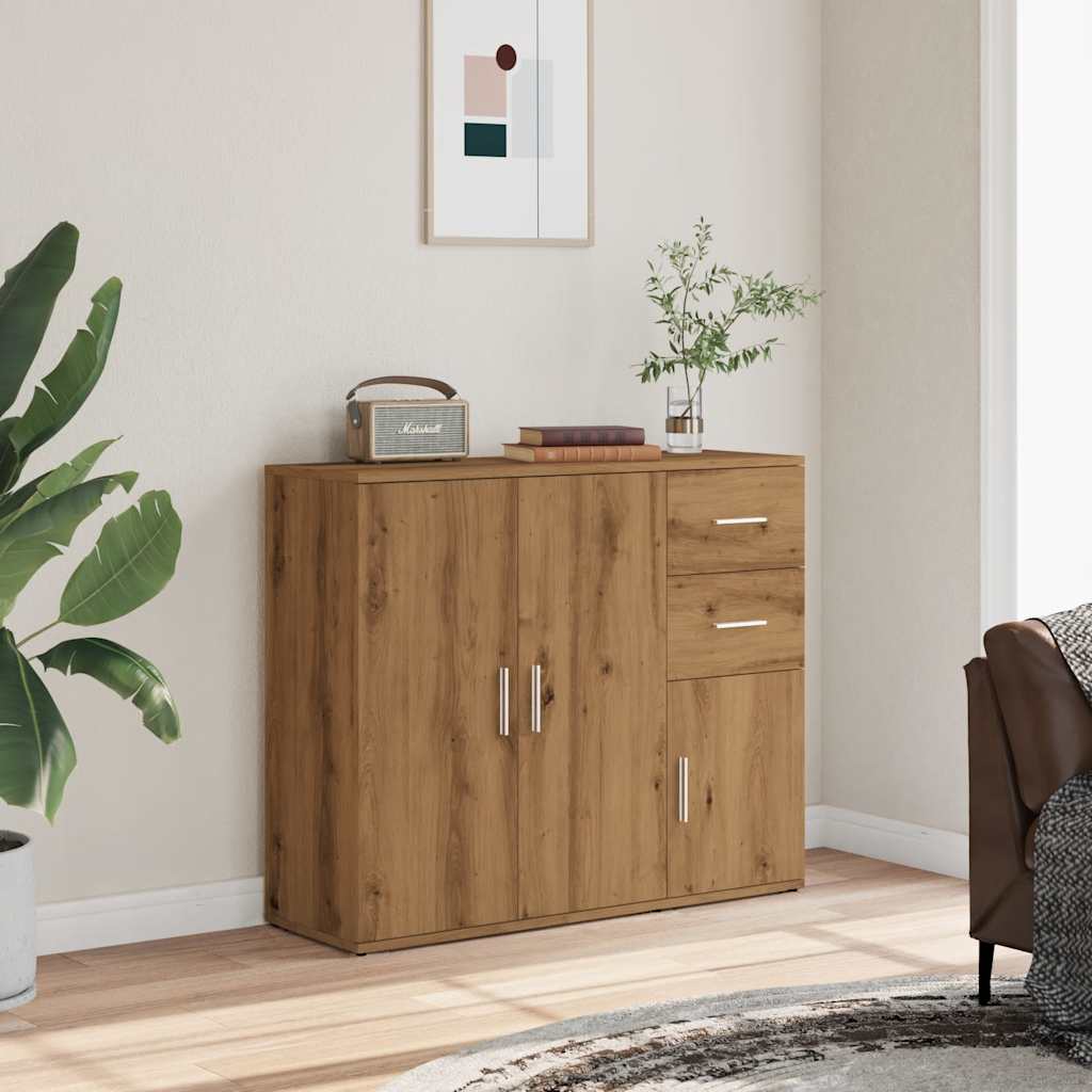 Credenza Rovere Artigianale 91x29,5x75 cm in Legno Multistrato