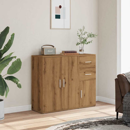 Credenza Rovere Artigianale 91x29,5x75 cm in Legno Multistrato