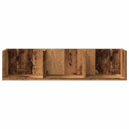 Scaffale Porta CD a Parete Antico 75x18x18 cm Legno Multistrato