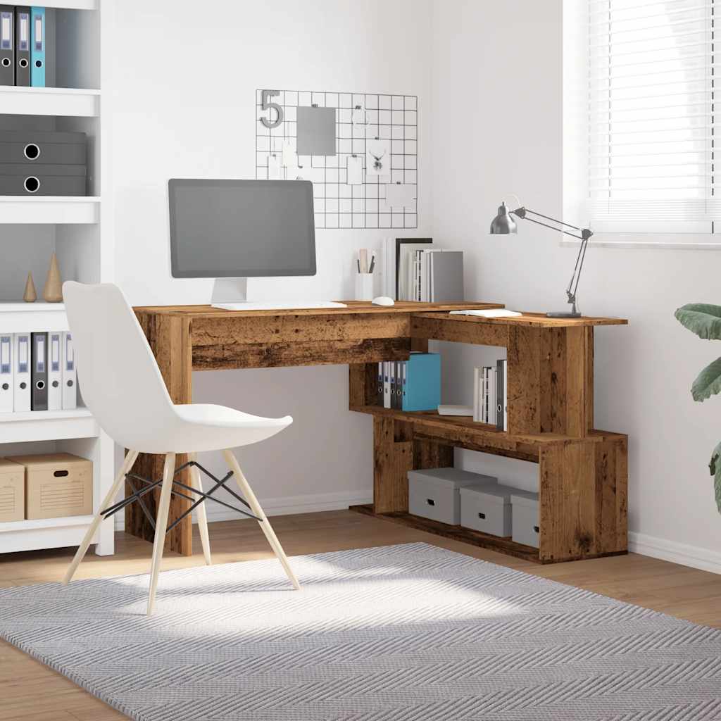 Scrivania ad Angolo Legno Vecchio 200,5x50x76 cm Truciolato