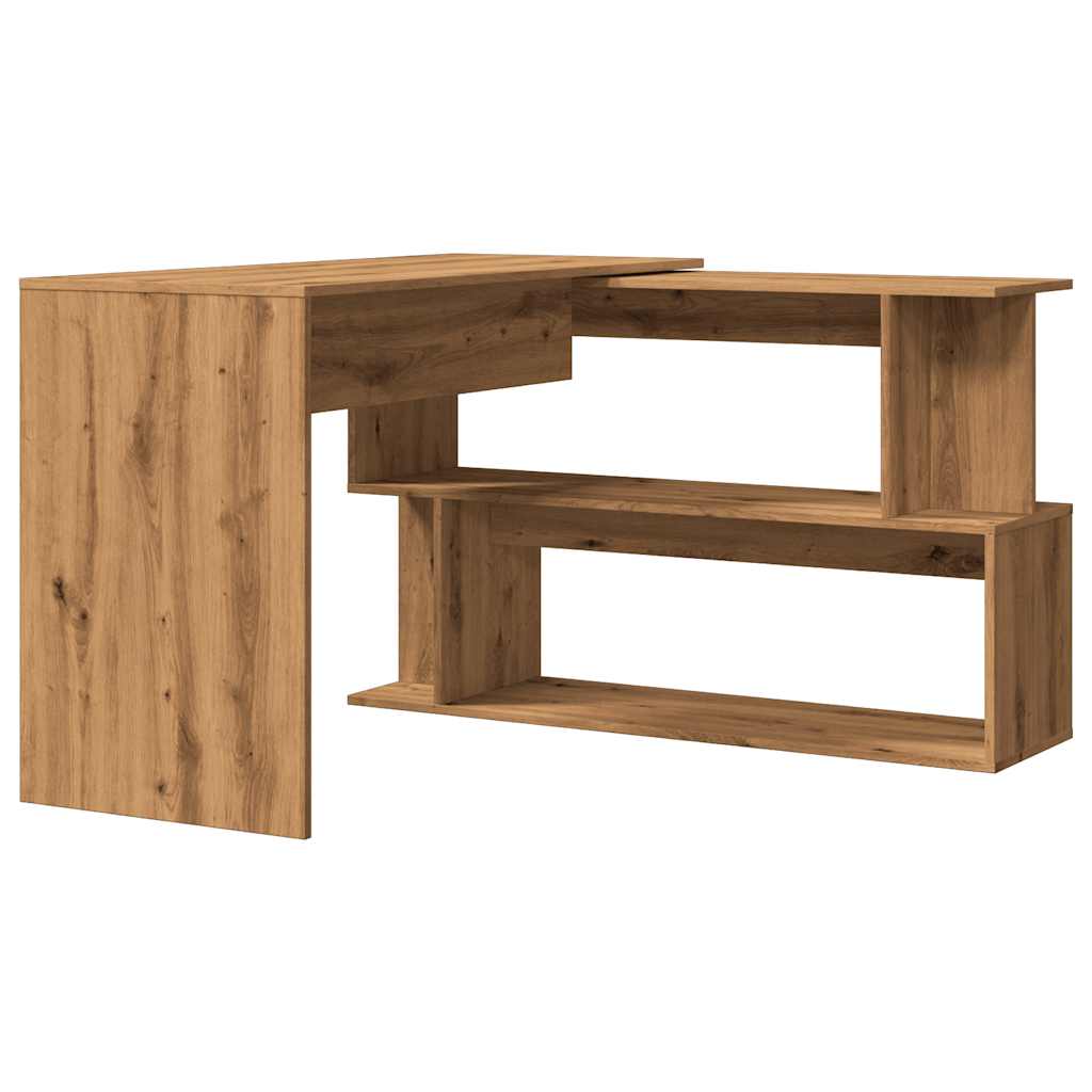 Scrivania Angolo Rovere Artigianale 200,5x50x76 cm Truciolato
