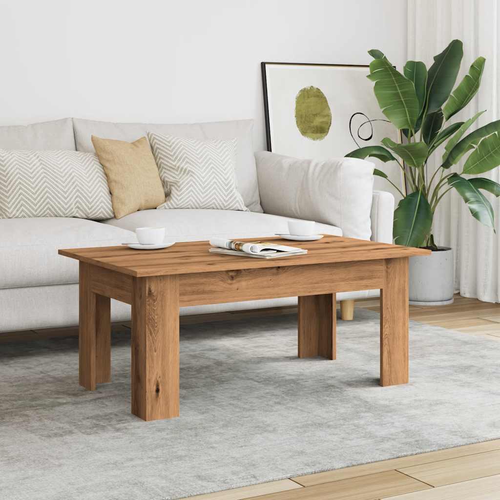 Tavolino da Salotto Artigianale 100x60x42 cm Legno Multistrato