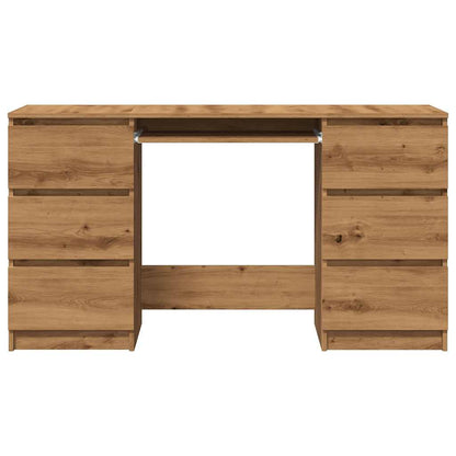 Scrivania Rovere Artigianale 140x50x77 cm in Legno Multistrato