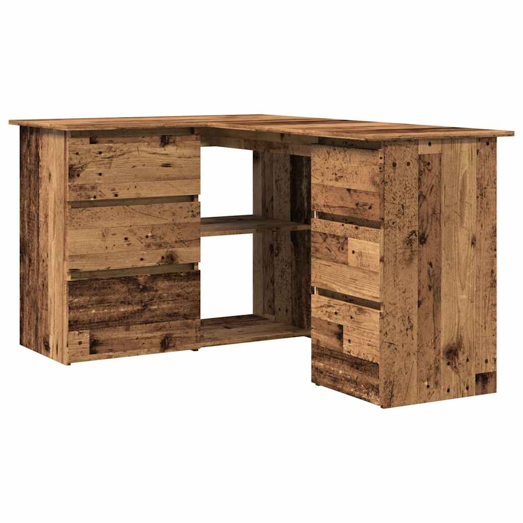 Scrivania ad Angolo Legno Vecchio 145x100x76 cm Truciolato