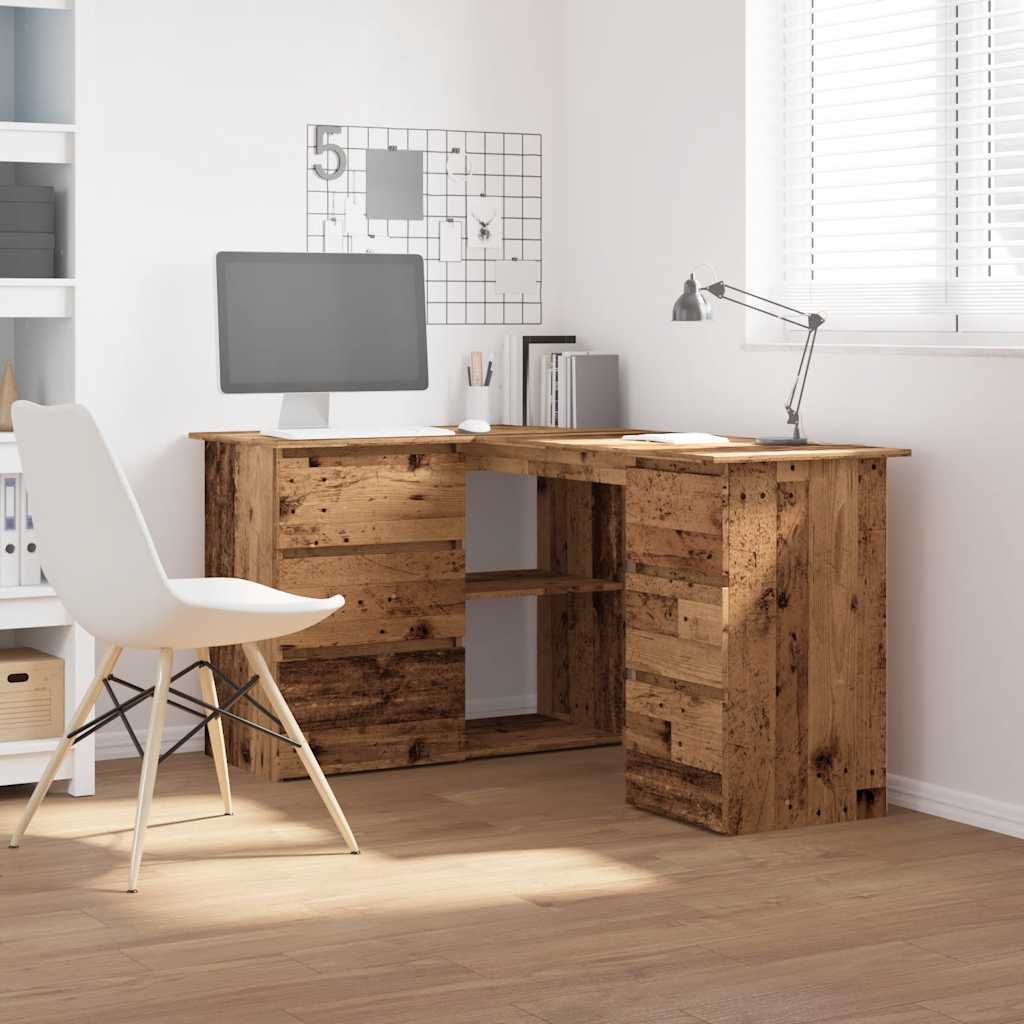 Scrivania ad Angolo Legno Vecchio 145x100x76 cm Truciolato