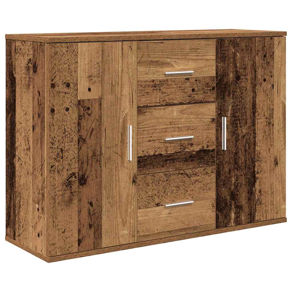 Credenza Legno Antico 90x29,5x65 cm in Legno Multistrato