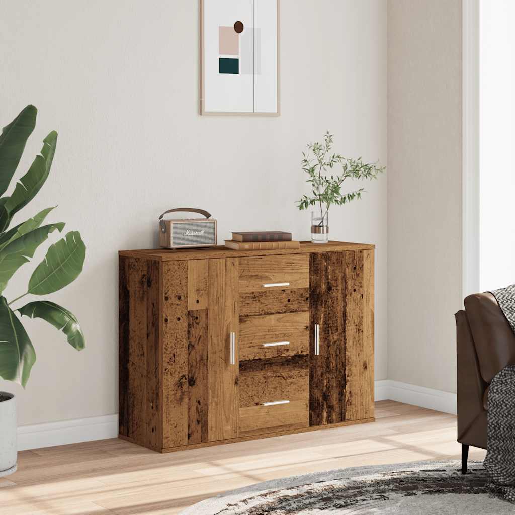 Credenza Legno Antico 90x29,5x65 cm in Legno Multistrato