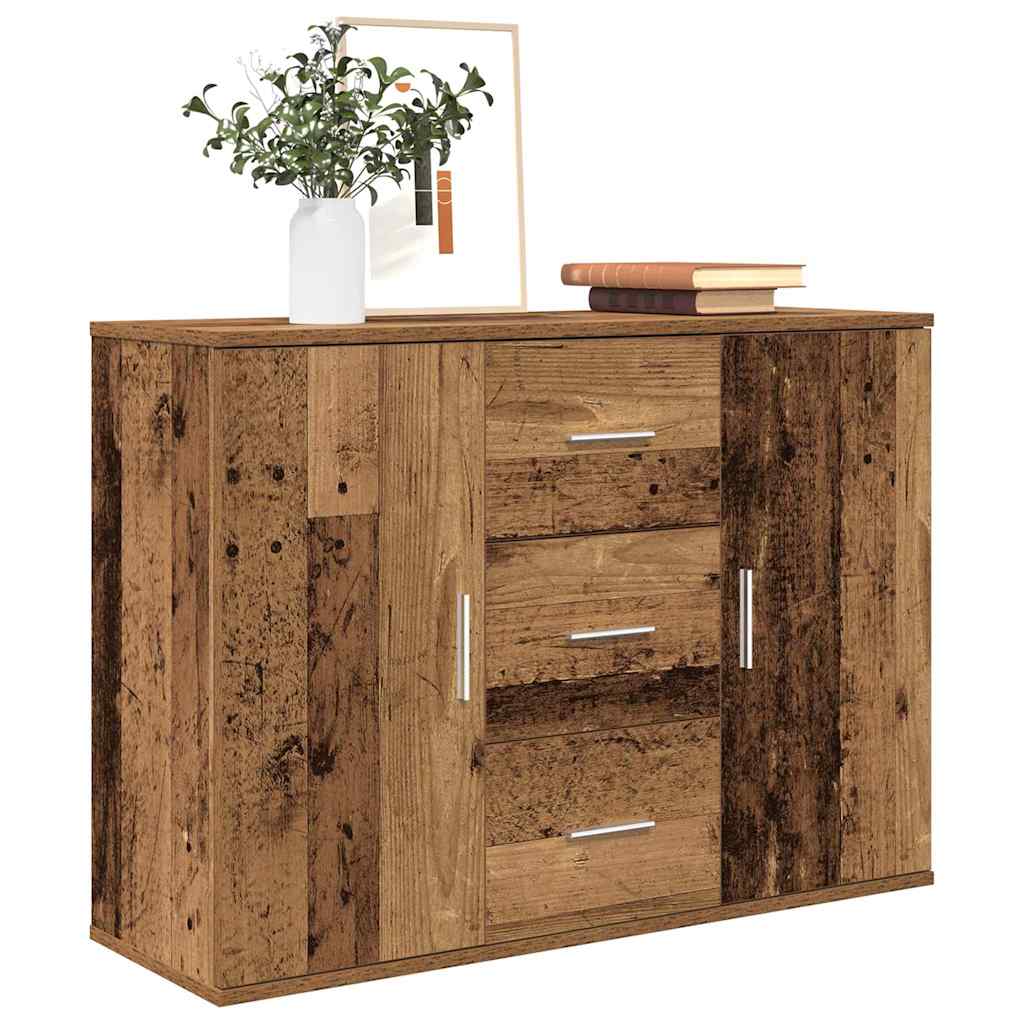 Credenza Legno Antico 90x29,5x65 cm in Legno Multistrato