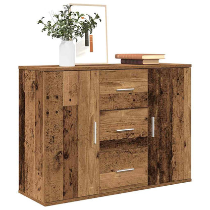 Credenza Legno Antico 90x29,5x65 cm in Legno Multistrato