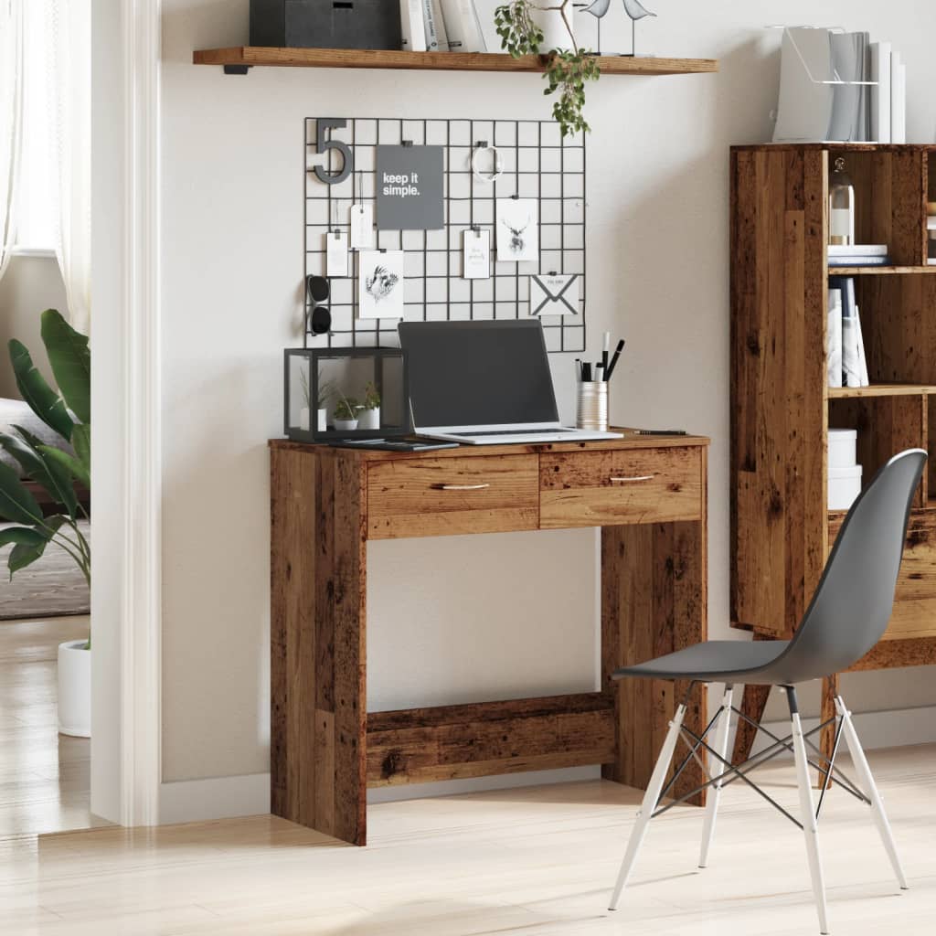 Scrivania Legno Antico 80x40x75 cm in Truciolato