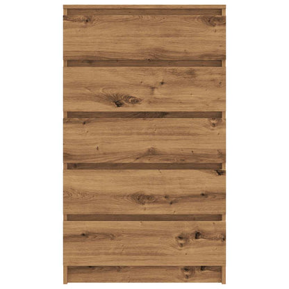 Cassettiera Rovere Artigianale 60x36x103cm in Legno Multistrato
