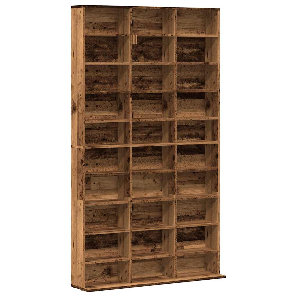 Mobile Porta CD Legno Antico 102x23x177,5 cm Legno Multistrato