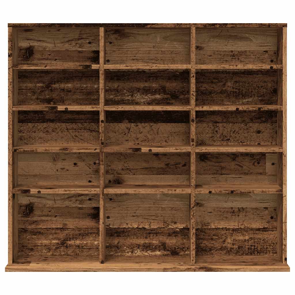 Mobile Porta CD Legno Antico 50x33x117,5 cm Legno Multistrato