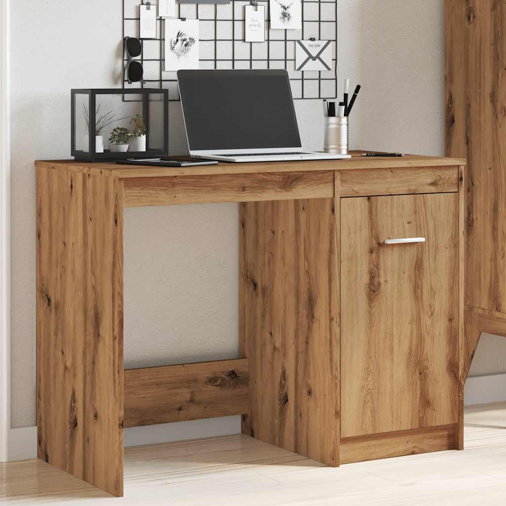 Scrivania Rovere Artigianale 100x50x76 cm in Legno Multistrato