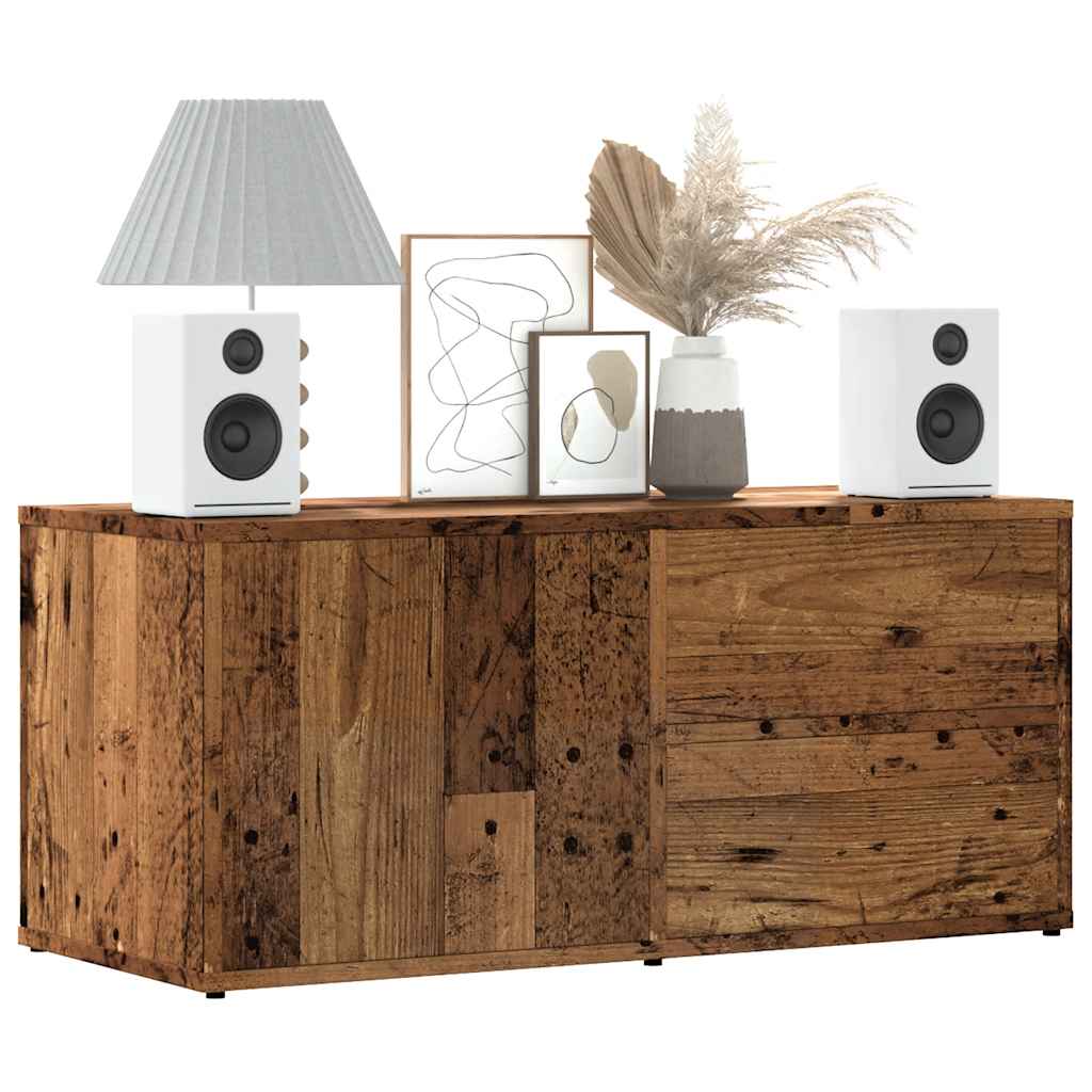 Mobile Porta TV Legno Antico 80x34x35,5 cm Legno Multistrato