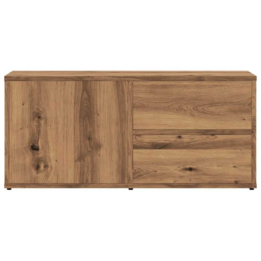 Mobile Porta TV Rovere Artigianale 80x34x35,5 cm Truciolato