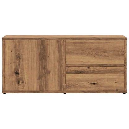 Mobile Porta TV Rovere Artigianale 80x34x35,5 cm Truciolato