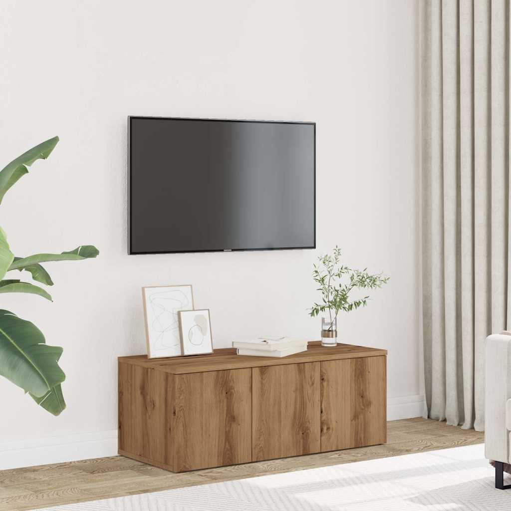 Mobile Porta TV Rovere Artigianale 80x34x30 cm Truciolato