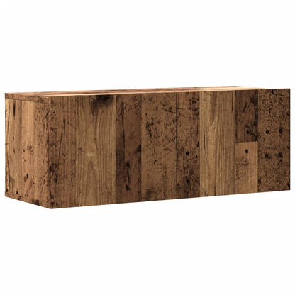 Mobile TV a Parete Legno Antico 80x30x30 cm in Truciolato