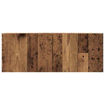 Mobile TV a Parete Legno Antico 80x30x30 cm in Truciolato